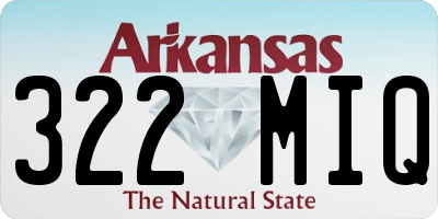 AR license plate 322MIQ