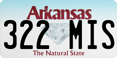 AR license plate 322MIS