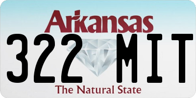 AR license plate 322MIT