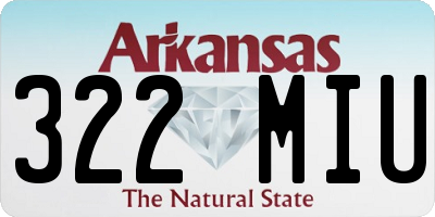 AR license plate 322MIU