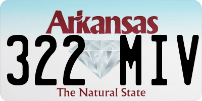AR license plate 322MIV