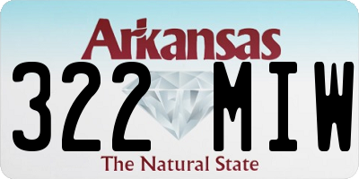 AR license plate 322MIW