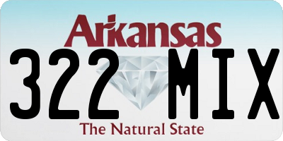 AR license plate 322MIX