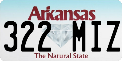 AR license plate 322MIZ