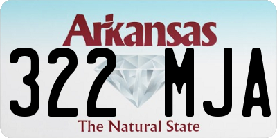 AR license plate 322MJA
