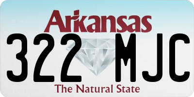 AR license plate 322MJC