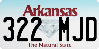 AR license plate 322MJD