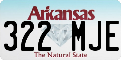 AR license plate 322MJE