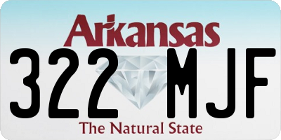 AR license plate 322MJF