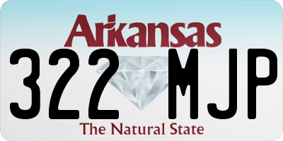 AR license plate 322MJP