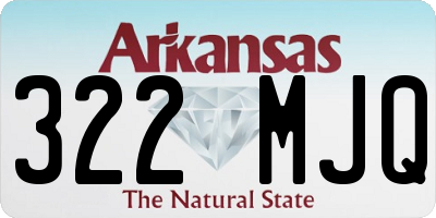 AR license plate 322MJQ