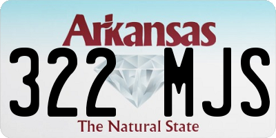 AR license plate 322MJS