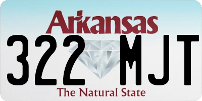 AR license plate 322MJT