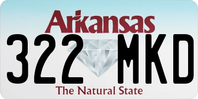 AR license plate 322MKD