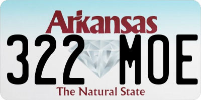 AR license plate 322MOE
