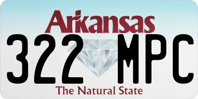 AR license plate 322MPC