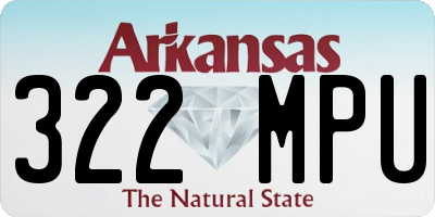 AR license plate 322MPU