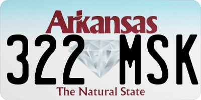 AR license plate 322MSK
