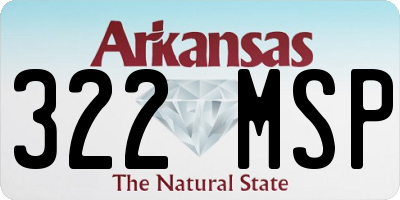 AR license plate 322MSP