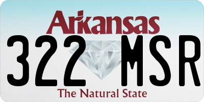 AR license plate 322MSR