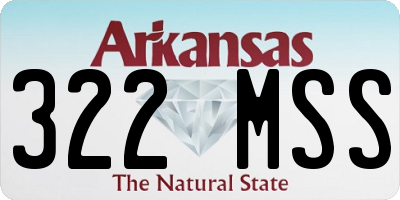 AR license plate 322MSS