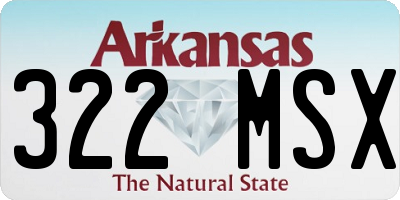 AR license plate 322MSX
