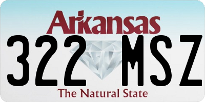 AR license plate 322MSZ