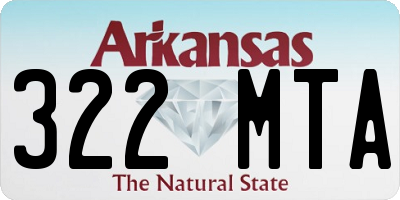 AR license plate 322MTA
