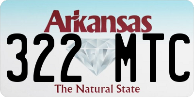 AR license plate 322MTC