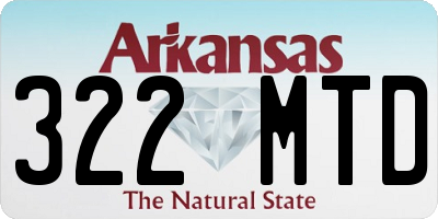 AR license plate 322MTD