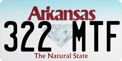 AR license plate 322MTF