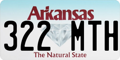 AR license plate 322MTH