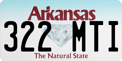 AR license plate 322MTI