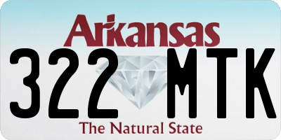 AR license plate 322MTK