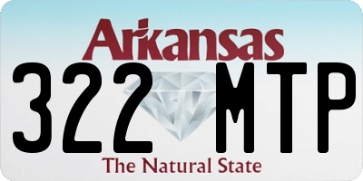 AR license plate 322MTP
