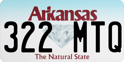 AR license plate 322MTQ