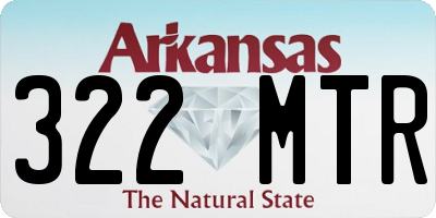 AR license plate 322MTR