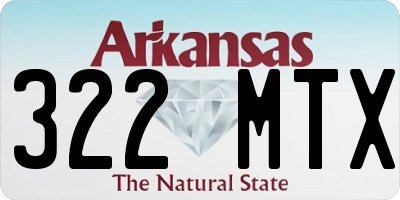 AR license plate 322MTX