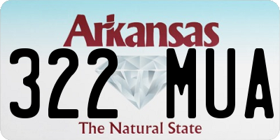 AR license plate 322MUA