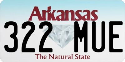 AR license plate 322MUE