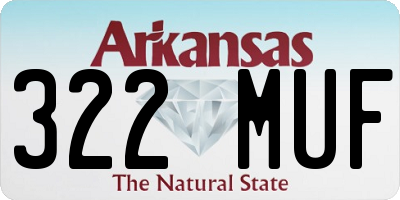 AR license plate 322MUF