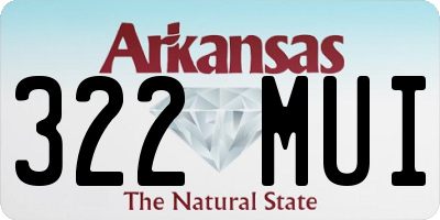 AR license plate 322MUI