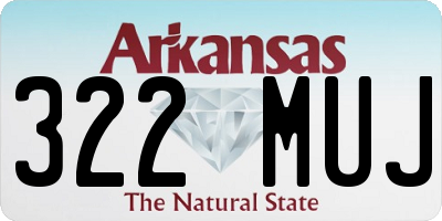 AR license plate 322MUJ