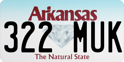 AR license plate 322MUK
