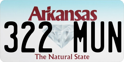 AR license plate 322MUN