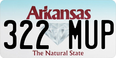 AR license plate 322MUP