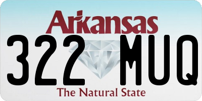 AR license plate 322MUQ