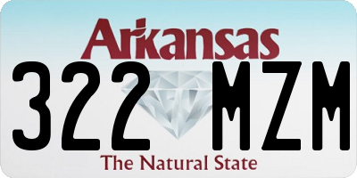 AR license plate 322MZM