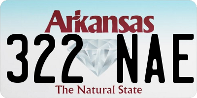 AR license plate 322NAE