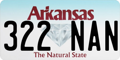 AR license plate 322NAN